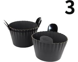 Siliconen Airfryer Siliconen Cupcake Bakvorm Ramekin voor Airfryer Oven Airfryer Siliconen Mandje