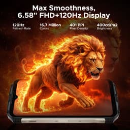 DOOGEE V MAX S 5G-Robuuste Smartphone-Robuuste Telefoon- 22000 mAh/33 W -24 GB RAM+ 256 GB ROM- 6,58 inch + 120 Hz - Kampeerlamp - Nachtzichtcamera- Android 14- Face ID-IP68-Dubbele luidsprekers-Titanium — thumbnail 2