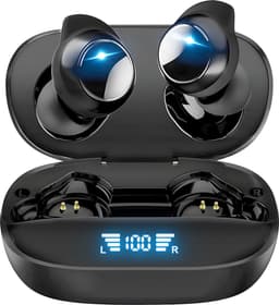 Siltcon® SoundWave Pro Sport - Volledig Draadloze Oordopjes – Oortjes Draadloos – Oordopjes – Oortjes - Bluetooth Oordopjes - Noise cancelling - Universeel - BT 5.3 - 48u op 1 lading - Blijven altijd zitten - Zwart — thumbnail 1