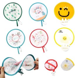 Opvouwbare Ronde Ventilator - 6 Stuks Handventilator voor Zomer en Festivals — thumbnail 2