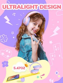 Koptelefoon kinderen met draad - Kinderkoptelefoon - Bedrade hoofdtelefoon - Veilig volume - School - Tablet - Laptop - Reizen - Muziek luisteren — thumbnail 4