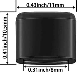 8-pack - Siliconen dop beschermhoezen - Geschikt voor Airfryer accessoires - Bakmatten - Zwart — thumbnail 2