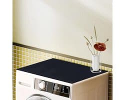 REWYTAZ-Wasmachinehoes, wasmachinehoes, 60 x 60 cm, antislip, wasmachinehoes, op maat te knippen voor wasmachine of droger, zwart