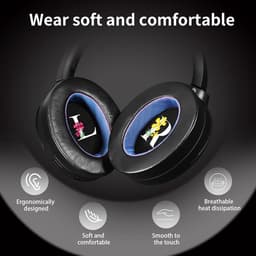 Geschikt voor Sony WH-1000XM4 - Koptelefoon hoofdbalk beschermhoes Vervangbare hoofdband beschermhoes Hoofdbalk hoes beschermhoes - Zwart paars (magisch schapenvel) — thumbnail 4