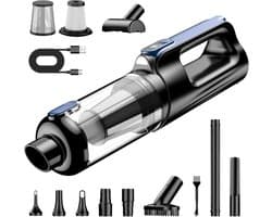 Draadloze Oplaadbare Auto Stofzuiger - 18000Pa Zuigkracht en Multifunctioneel 2-in-1