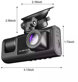 3-camera auto DVR | 1080P opname voor/achter/intern | Inclusief 32GB geheugenkaart — thumbnail 5