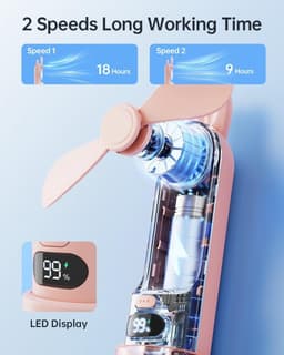 Mini Draagbare Handventilator met LED-display en USB-oplaadbaar — thumbnail 3