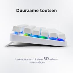 getcetera Gaming Keyboard 104 Keys – Blue Switches – RGB – Wit – Bedraad – USB-C – Numeriek Keypad – Anti-Ghosting — thumbnail 4