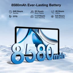 DOOGEE T40 Tablet 11"2,5K 20 GB RAM + 512 GB ROM Android 14 met Helio G99 Batterij 8580 mAh 16 MP + 8 MP,Grijs — thumbnail 4