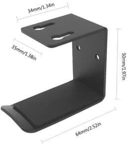 2 stucks Hoofdtelefoonhouder van aluminiumlegering, wandgemonteerde hoofdtelefoonstandaard, desktop displaystandaard, haak voor hoofdtelefoonrek, accessoires — thumbnail 4