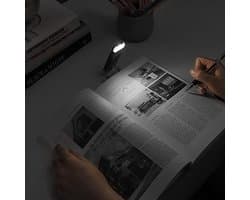Leeslamp met Clip - Oplaadbare Klemlamp voor Lezers met 2 Helderheidsinstellingen en Oogbescherming