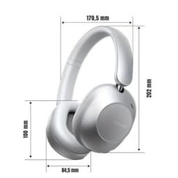 DrPhone Picun F6 Draadloze Over-Ear Bluetooth 5.3 Hoofdtelefoon – App Ondersteuning - Hybride ANC & ENC – Zelfadaptieve Ruisonderdrukking - Transparantie Modus- Ruimtelijke Audio & Hoofdbewegingsvolging - Wit — thumbnail 3