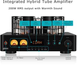 200W Hybride Vacuümbuisversterker met Bluetooth en Meerdere Ingangen — thumbnail 2