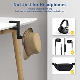Hoofdtelefoonstandaard met 360° draaibare houder en verstelbare bureau veerklem voor gaming headset — thumbnail 4