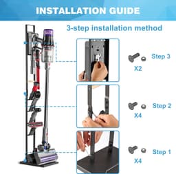 YONO Stofzuigerstandaard Universeel geschikt voor Dyson V10/V11/V15/V16 - Houder Stofzuiger en Accessoires - Zwart — thumbnail 5