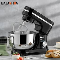 Mixer met Mengkom - Deegmixer - Kneedmachine - 8 Snelheden - 1500 Watt - Zwart - 4,5 Liter Mengkom — thumbnail 4