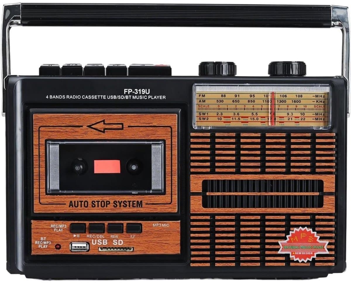 Cassette Speler - Walkman - Zwart en Bruin — afbeelding 1