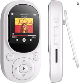 Gloovon® - MP3 Speler - Bluetooth 5.3 - Incl. Oordopjes en 64GB Opslagruimte - Ondersteuning tot 128 GB - USB - FM Radio - Wit — thumbnail 1