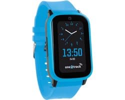 One2track Connect UP blauw | GPS horloge voor kinderen | Bekijk de locatie van je kind. Stel veilige zones in. En videobellen met de leukste smartwatch voor kinderen