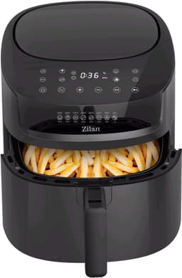 Airfryer XXL – 6,5 Liter – 1800 W – Touchscreen – 40–200°C – Automatische Programma’s – Uitneembare Mand – Zwart — thumbnail 8