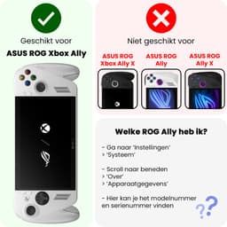 Screenprotector Geschikt voor Xbox Ally Bescherm Glas Screen Protector — thumbnail 2