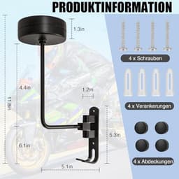 Premium Helmhouder voor Wandmontage - Aluminium Houder voor Helmen en Accessoires (Set van 2) — thumbnail 2