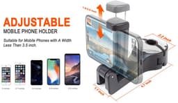 2-in-1 Auto Hoofdsteun Haak met Telefoonhouder - Verstelbare Achterhaak voor Bags en Tassen — thumbnail 2
