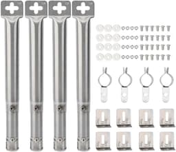 Universele Grillbrander Set - Rvs Barbecue Branders - 4 Stuks - Lengte Verstelbaar 30,5-44,5 Cm - Rechte Pijp Design - Corrosiebestendig - Voor Gas Grill - Eenvoudige Installatie - Gelijkmatige Hitteverdeling — thumbnail 3
