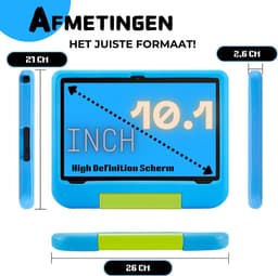 MyPad Yaluda Kindertablet PRO MAX - 8GB RAM - 64+512 GB - Android 15 - Snelle 10.1 Inch Kindertablet - Vanaf 3 Jaar - Perfect Voor School - Ouderlijk Toezicht - Ook Voor Volwassenen - 360° Sterk Beschermhoes - Blauw — thumbnail 2