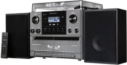 Soundmaster MCD5600SW - muziekcenter met platenspeler, bluetooth, CD, dubbel Cassette deck, encoding USB en DAB+, zwart — thumbnail 1