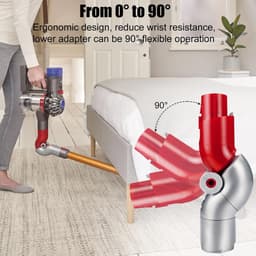 Onderste adapter geschikt voor Dyson V10 Slim / V12 Digital Slim lichtgewicht stofzuiger - Gebogen verlengstuk snelontgrendelingsadapter - Schoonmaakgereedschap voor thuis - Geschikt voor Dyson Steelstofzuiger - stofzuiger accessoires — thumbnail 2
