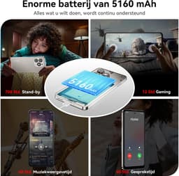 HOTWAV Note 13 Max mobiele telefoon senioren - Smartphone - 256GB - Goud - mobiele telefoon zonder abonnement - 2 jaar garantie - Met Transparante Hoes - 4G Dual SIM — thumbnail 11