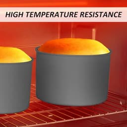 4pcs Silicone Baking Moulds, Silicone Baking Trays, Microwave Egg Cookers, Air Fryer Cake Moulds, Baking Accessories, Suitable for Home Baking, Grilling, Roasting, Cooking — thumbnail 4