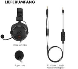 Beyerdynamic MMX 300 PRO - Bedrade Gaming Headset - Zwart - voor PS5, Xbox, Switch en PC — thumbnail 5