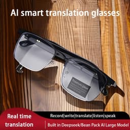 AI Slimme Vertaalbril met Bluetooth – Real-time Vertaling in 144 Talen | Draadloze Simultaanvertaler, Reishulpmiddel & Smart Glasses met Live Tolkfunctie — thumbnail 2