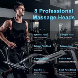 Massagepistool voor diepe weefsels, stil professioneel spiermassagepistool met 99 snelheden, uitgerust met 8 massagekoppen en C-type oplaadstation, geschikt voor thuis, op kantoor, bij sport, volledige lichaamsmassage en ontspanning. — thumbnail 3