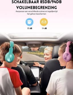 StayPowered Kinderheadset - De Ultieme Veilige en Comfortabele Hoofdtelefoon voor Kinderen - Hoge Audio Kwualiteit - Ingebouwde Volumeregelaar - Verstelbare en Opvouwbaar Ontwerp - Compact Ontwerp - Zeegroen/Blauw - Levering Sneller dan Aangegeven — thumbnail 4