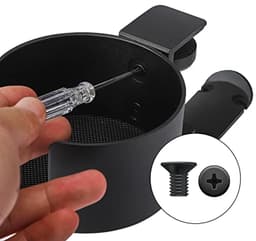 Hoofdtelefoonhouder met Bekerhouder – 360° Rotatie, Aluminium, Eenvoudige Installatie – Ideaal voor Bureau en Gamingtafel — thumbnail 5