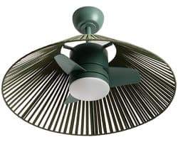 CREATE - CREATE - Stille plafondventilator 25W met licht - Sage - Ø76cm - WIND LAMP WOVEN — afbeelding 1