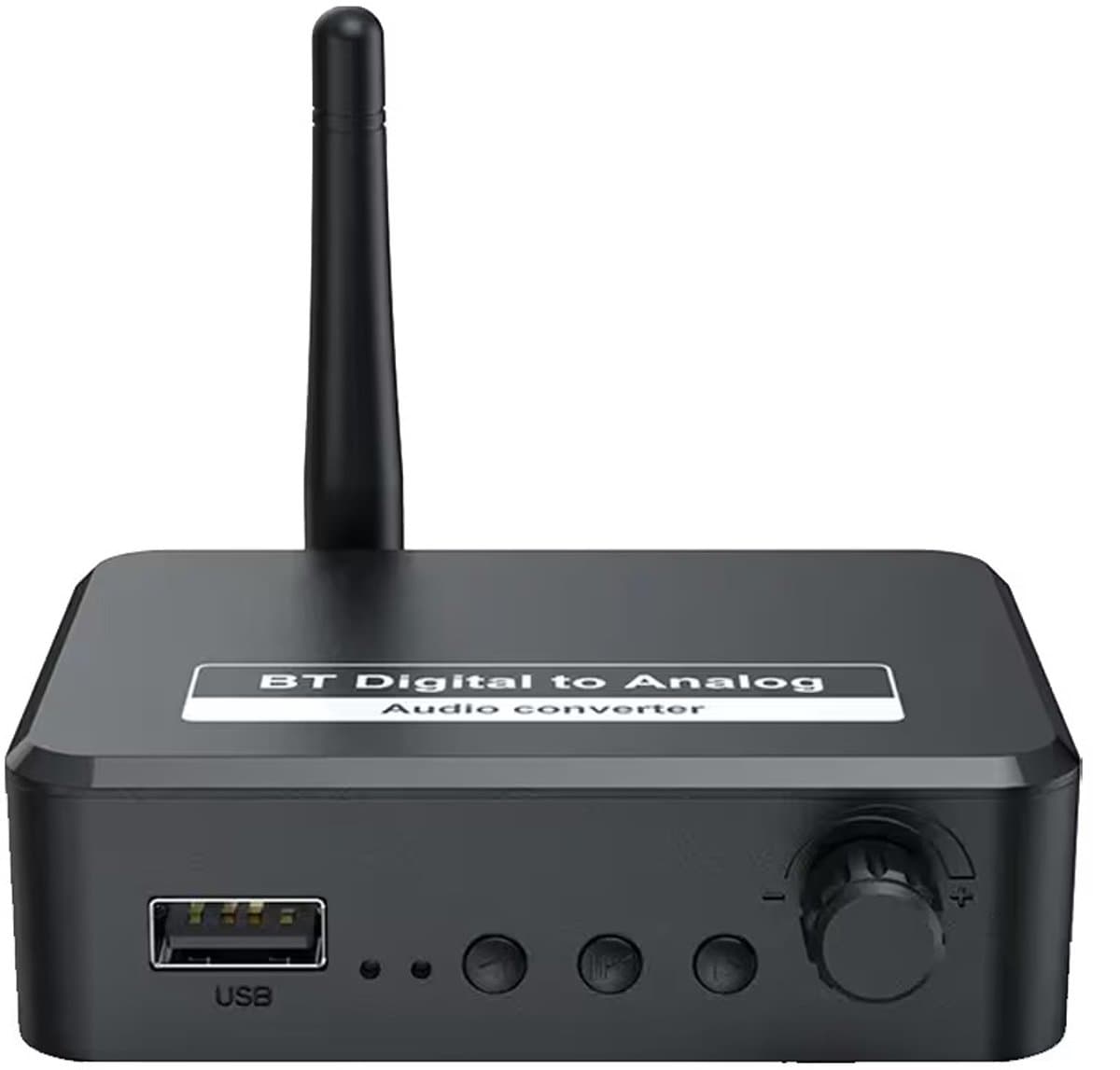 Bluetooth Audio Adapter - BT 5.3 - SPDIF/3.5mm AUX//RCA/USB - Bluetooth Audio Receiver - B35T - Zwart — afbeelding 1