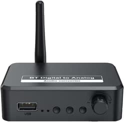 Bluetooth Audio Adapter - BT 5.3 - SPDIF/3.5mm AUX//RCA/USB - Bluetooth Audio Receiver - B35T - Zwart — thumbnail 1