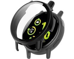 Stravo Screen protector case voor Garmin Vivoactive 5 - Full Cover Hard Case / Beschermend Hoesje - Zwart - Garmin Smartwatch screenprotectors