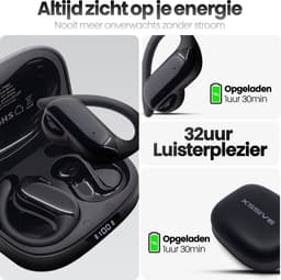 Xssive - Oortjes Draadloos - Open Air Sport Oortjes met Oorhaak - Draadloze Oordopjes - Bluetooth Earbuds - Hardloop Oortjes — thumbnail 3