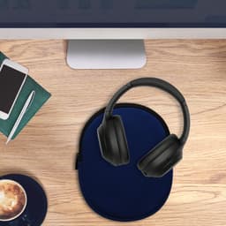 kwmobile hoes geschikt voor Sony WH-1000XM4 / WH-1000XM3 / Jabra Evolve 20 - 21,5 x 16 cm - Beschermhoes voor headset in donkerblauw - Van neopreen — thumbnail 8