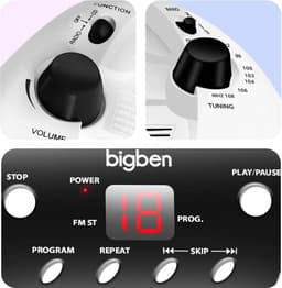 Bigben CD52 - Draagbare Radio CD-Speler - Microfoon - Eenhoorn/Unicorn - Blauw — thumbnail 2