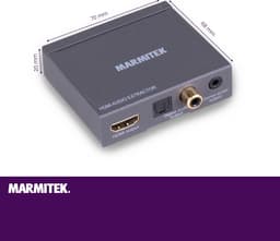 Marmitek Connect AE14 HDMI Audio Extractor - HDMI converter naar audio - 4K 30Hz - ARC - Optisch en analoog — thumbnail 4