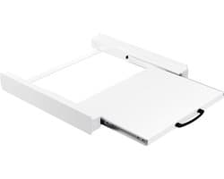 Stapelkit met Uitschuifbare Plank voor Wasmachine & Droger – Wit – Bodo