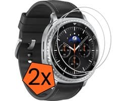 Screenprotector - 2 Stuks - Geschikt voor Samsung Galaxy Watch 8 Classic (46 mm) - Sterk & Shockproof - Tempered Glass - Gehard Glas - Beschermglas Screen - Bescherm Protector - Cover voor Smartwatch