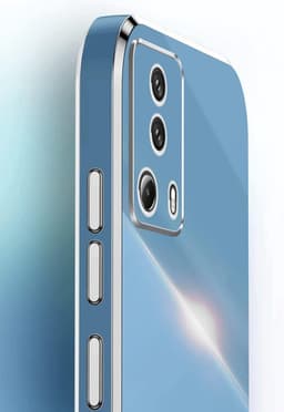 Hoesje voor Xiaomi Mi 13 Lite - Flexibele TPU Cover - Blauw - Anti-kras - Schokbestendige Beschermhoes met Galvaniseer Effect. — thumbnail 4