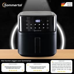Sommertal heteluchtfriteuse HF760-7,6L XXL Airfryer - touchscreen, 8 programma's, 2000 watt - energiezuinig en gezond - grote friteuse - Air Fryer — thumbnail 2